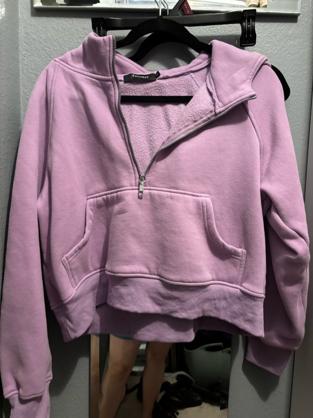 Avenue Lavender Half-Zip Hooded Sweatshirt